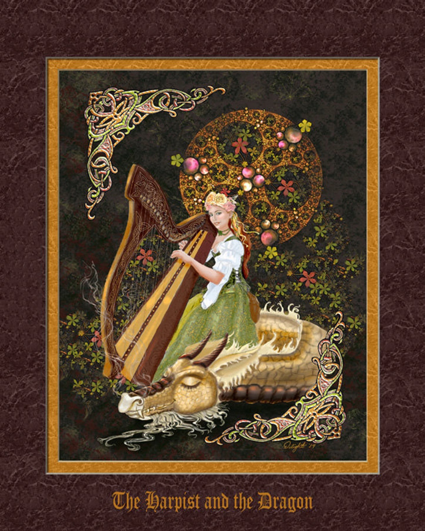 Harpist and Dragon